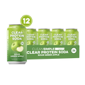 cleansimpleeats Clear Protein Soda: Sour Green Apple (12 Oz. | 12 Pack)
