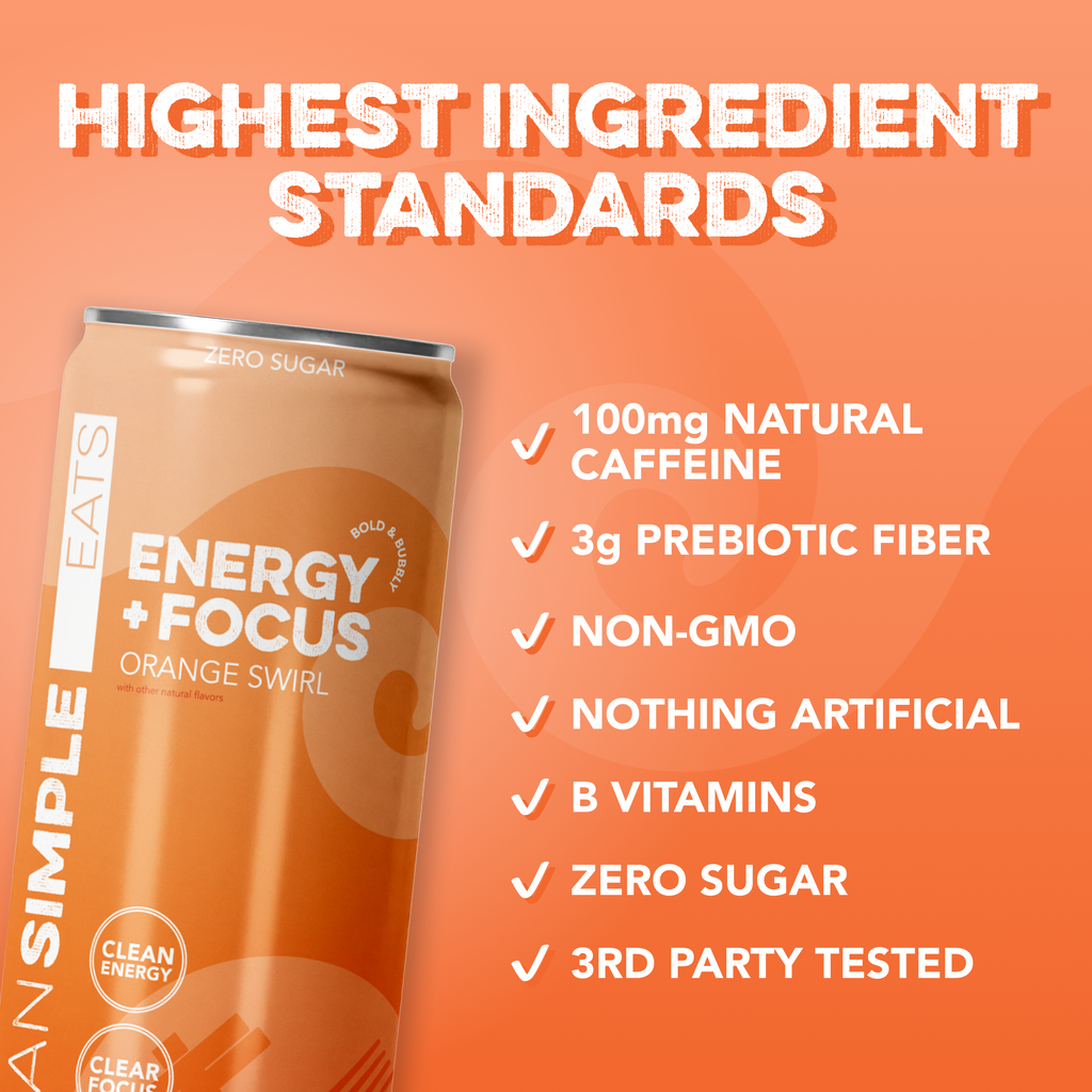 cleansimpleeats Energy + Focus: Orange Swirl (12-pack)