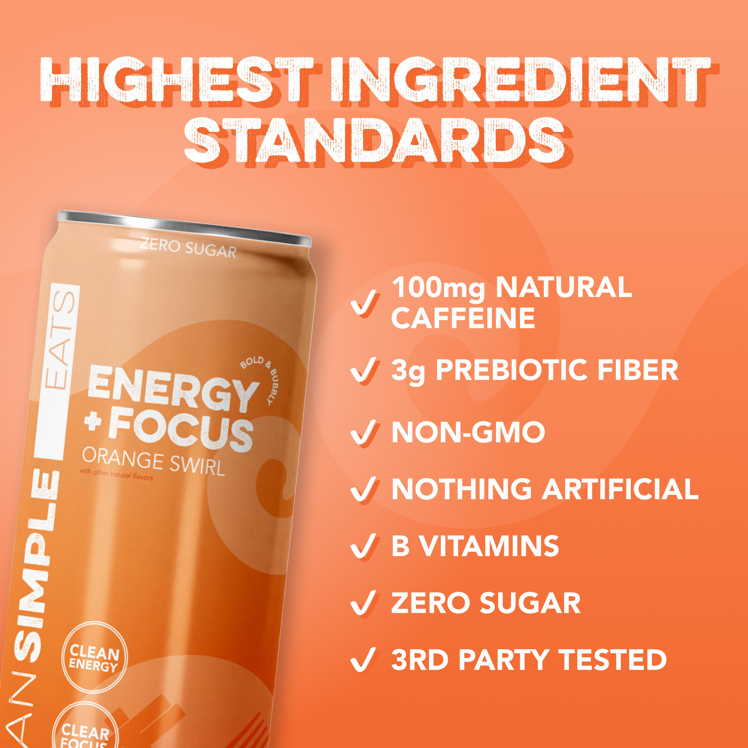 cleansimpleeats Energy + Focus: Orange Swirl (12-pack)