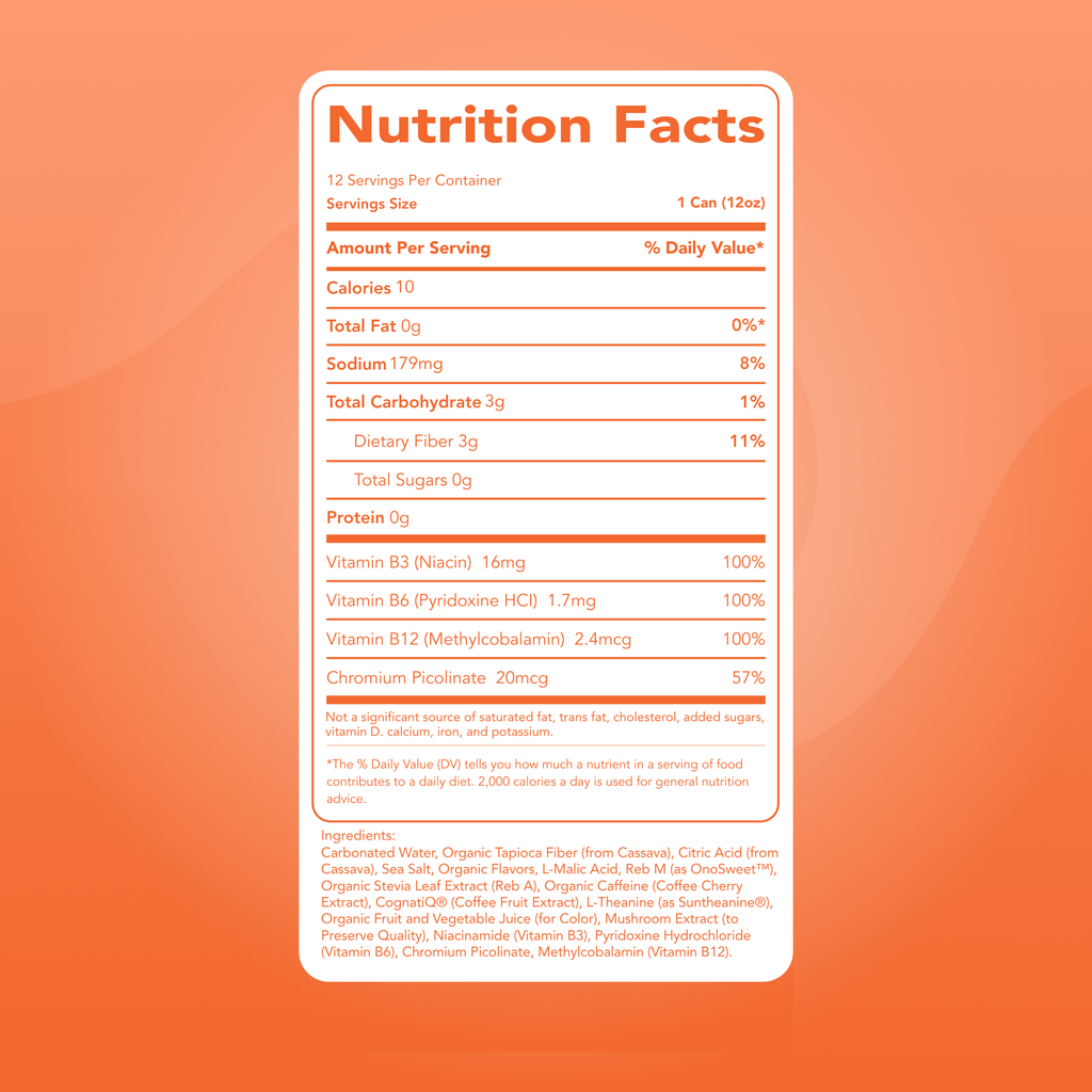 cleansimpleeats Energy + Focus: Orange Swirl (12-pack)