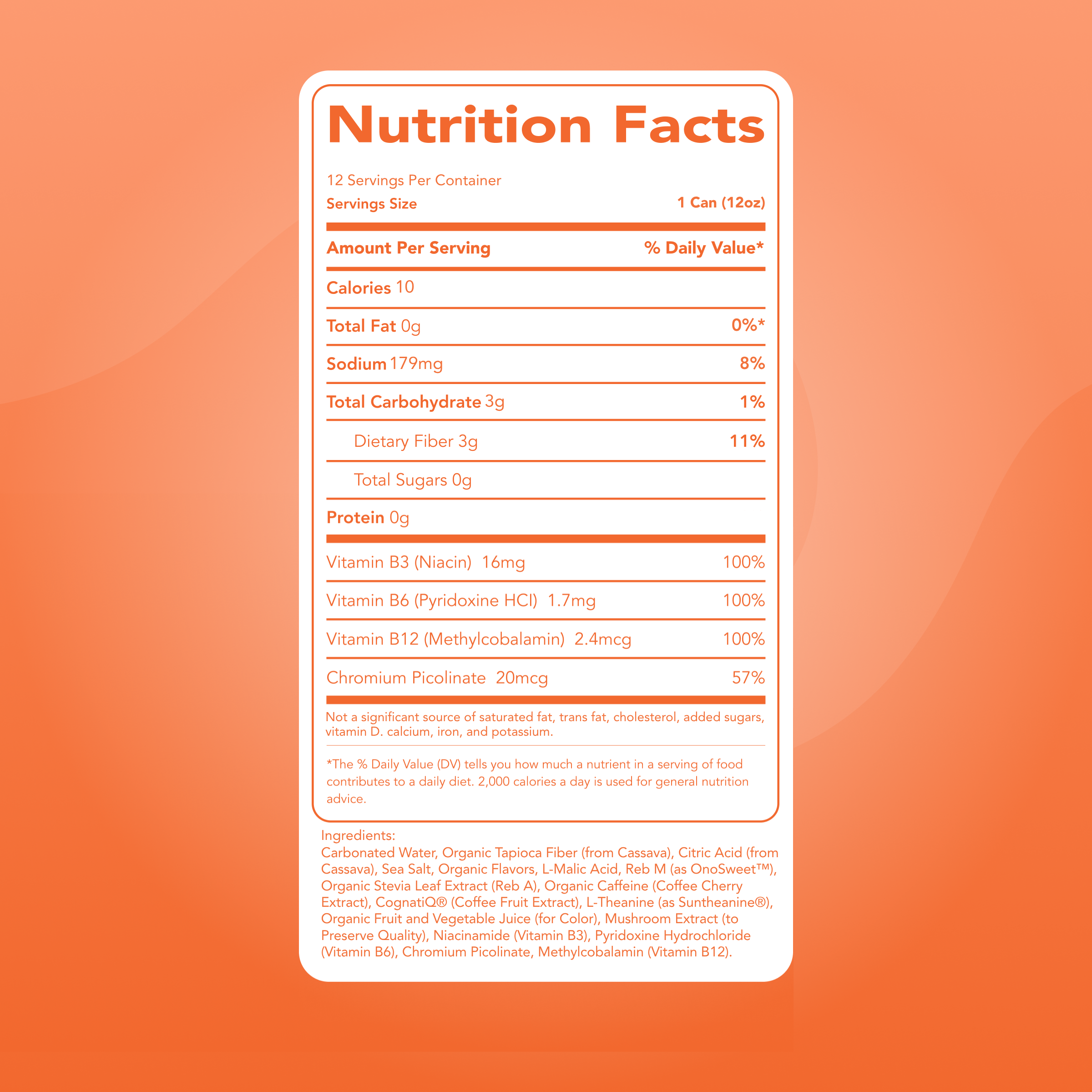 cleansimpleeats Energy + Focus: Orange Swirl (12-pack)