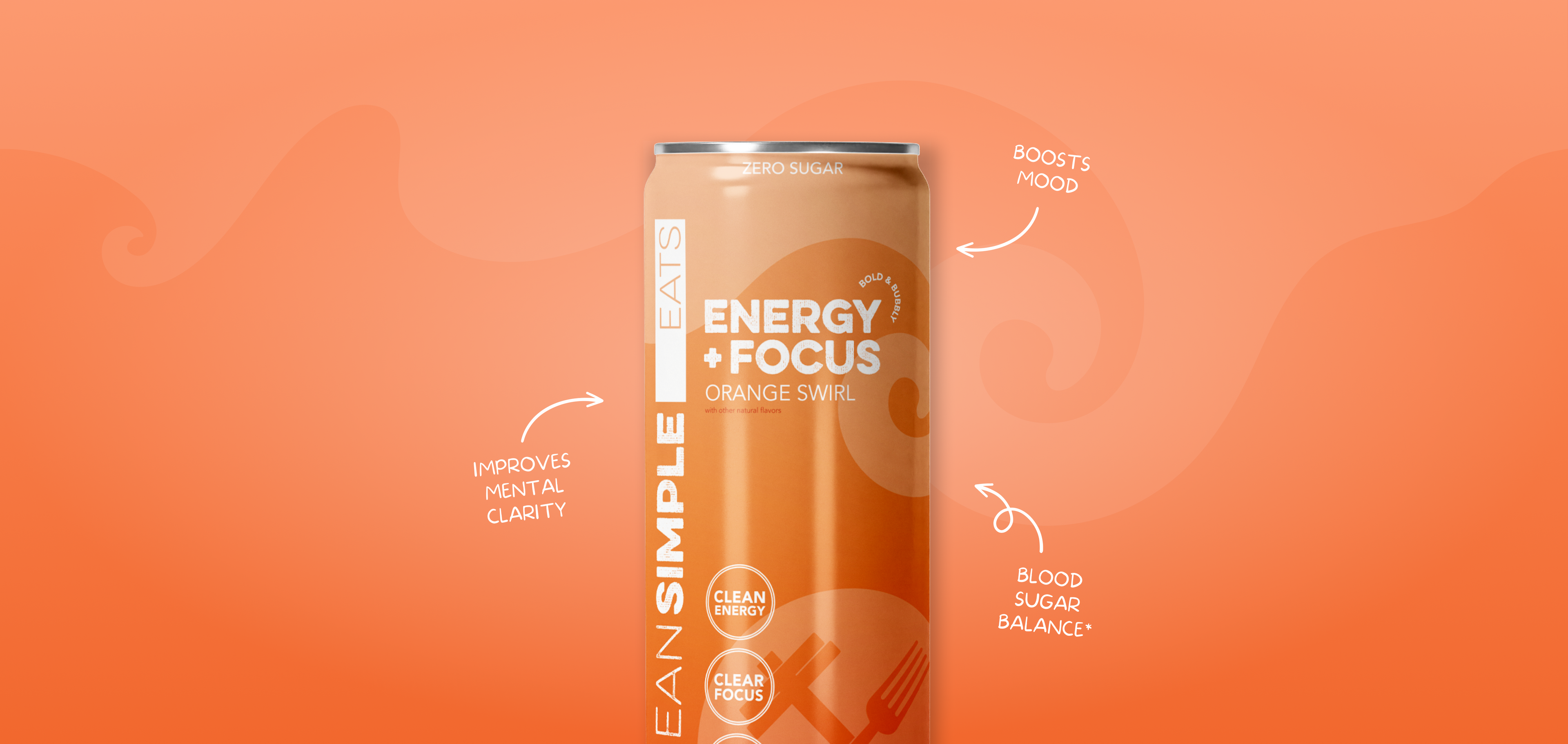 cleansimpleeats Energy + Focus: Orange Swirl (12-pack)
