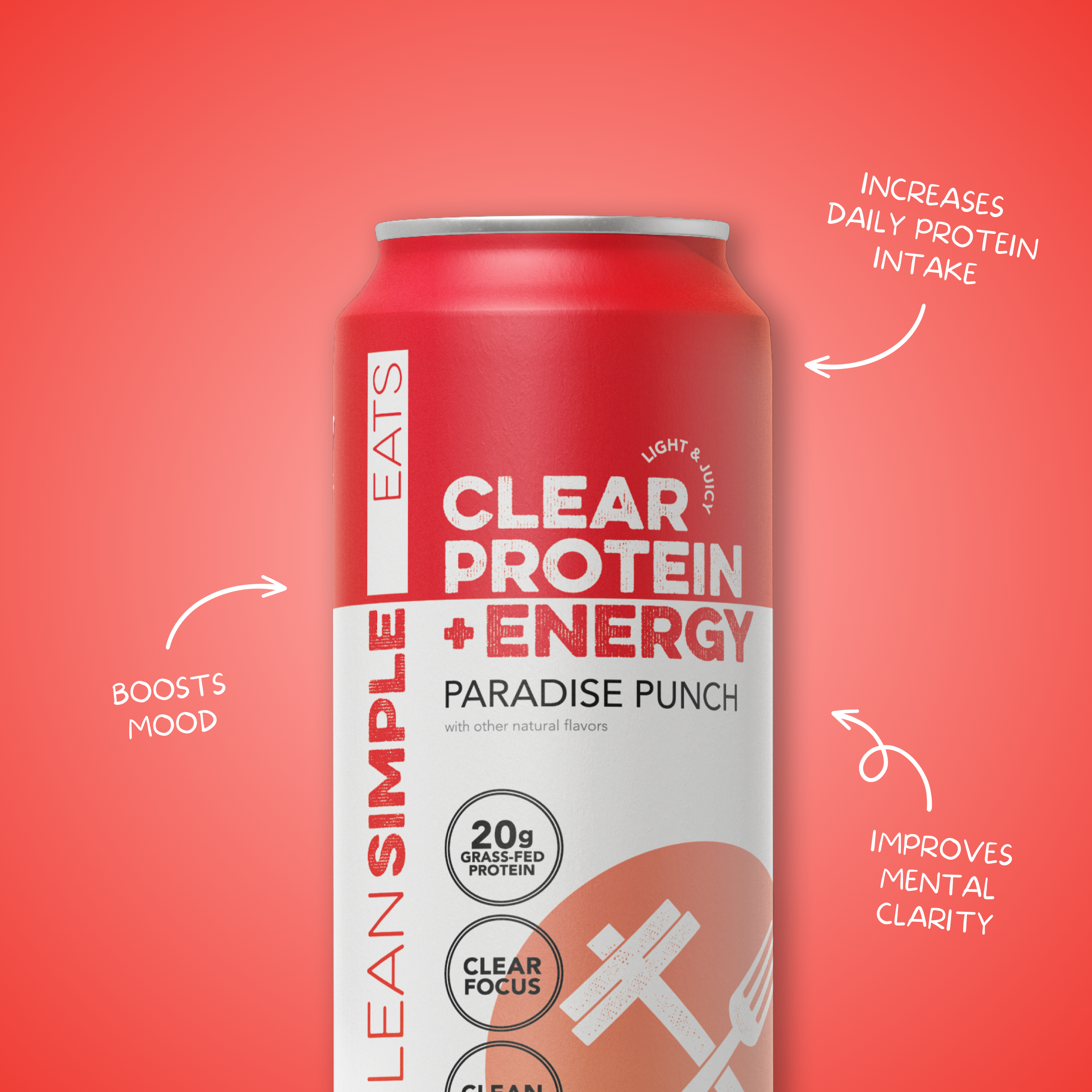cleansimpleeats Clear Protein + Energy: Paradise Punch (12 Pack)