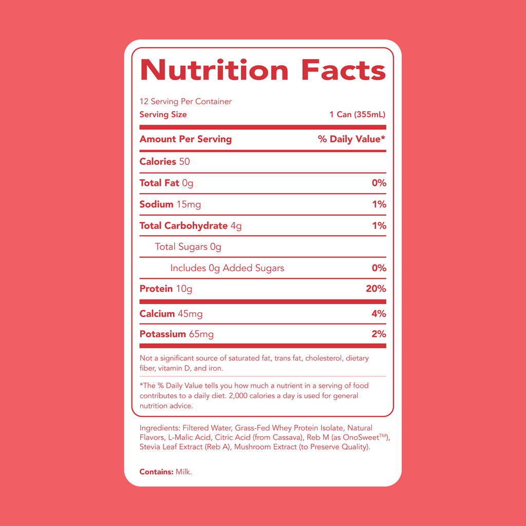 cleansimpleeats Clear Protein Water: Peach Mango Créme (12 Oz. | 12 Pack)