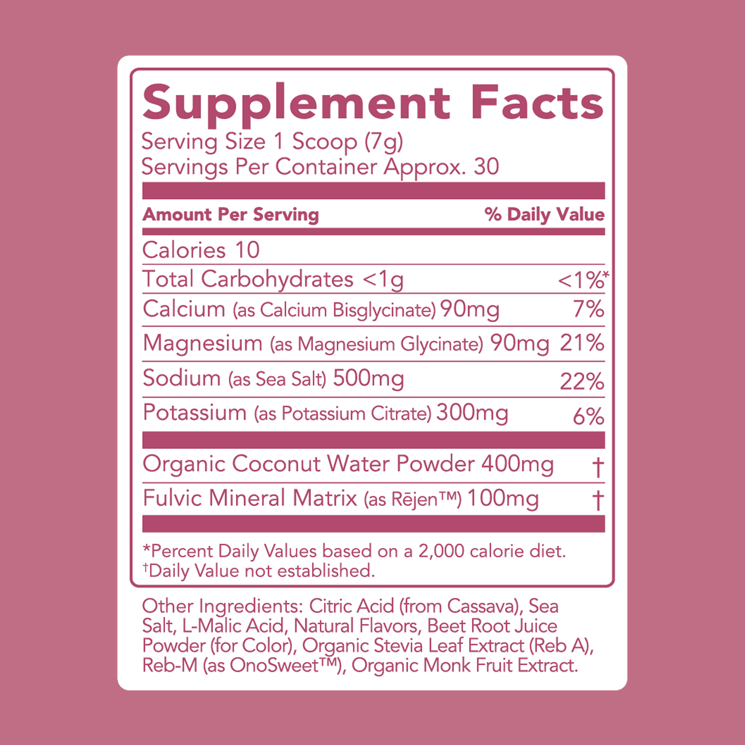 cleansimpleeats Hydrate + Electrolytes: Sour Cherry (30 Serving Bag)