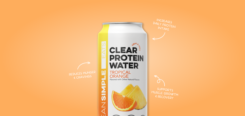 cleansimpleeats Clear Protein Water: Tropical Orange (16 Oz. | 12 Pack)