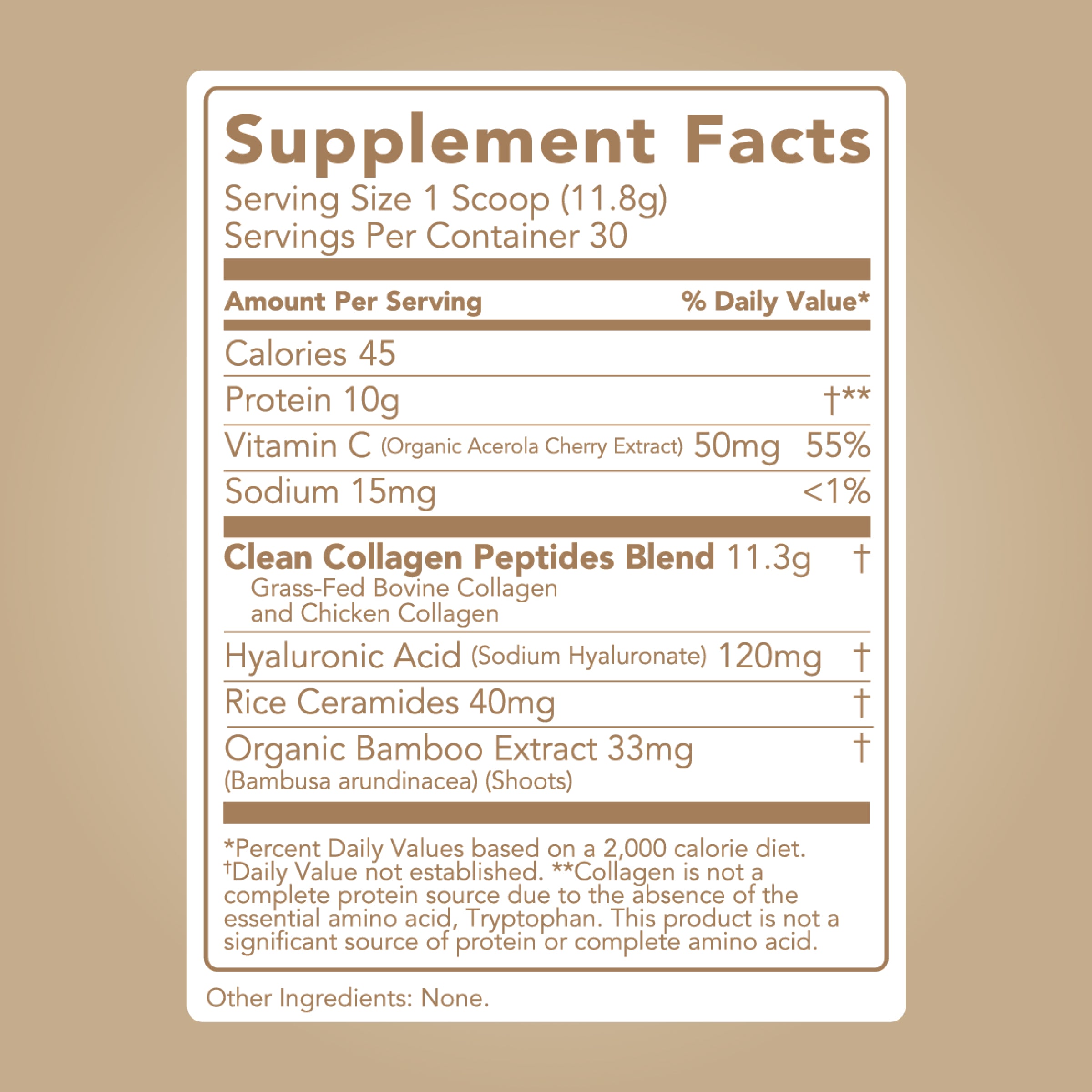 cleansimpleeats Collagen + Beauty Blend: Unflavored (30 Servings)