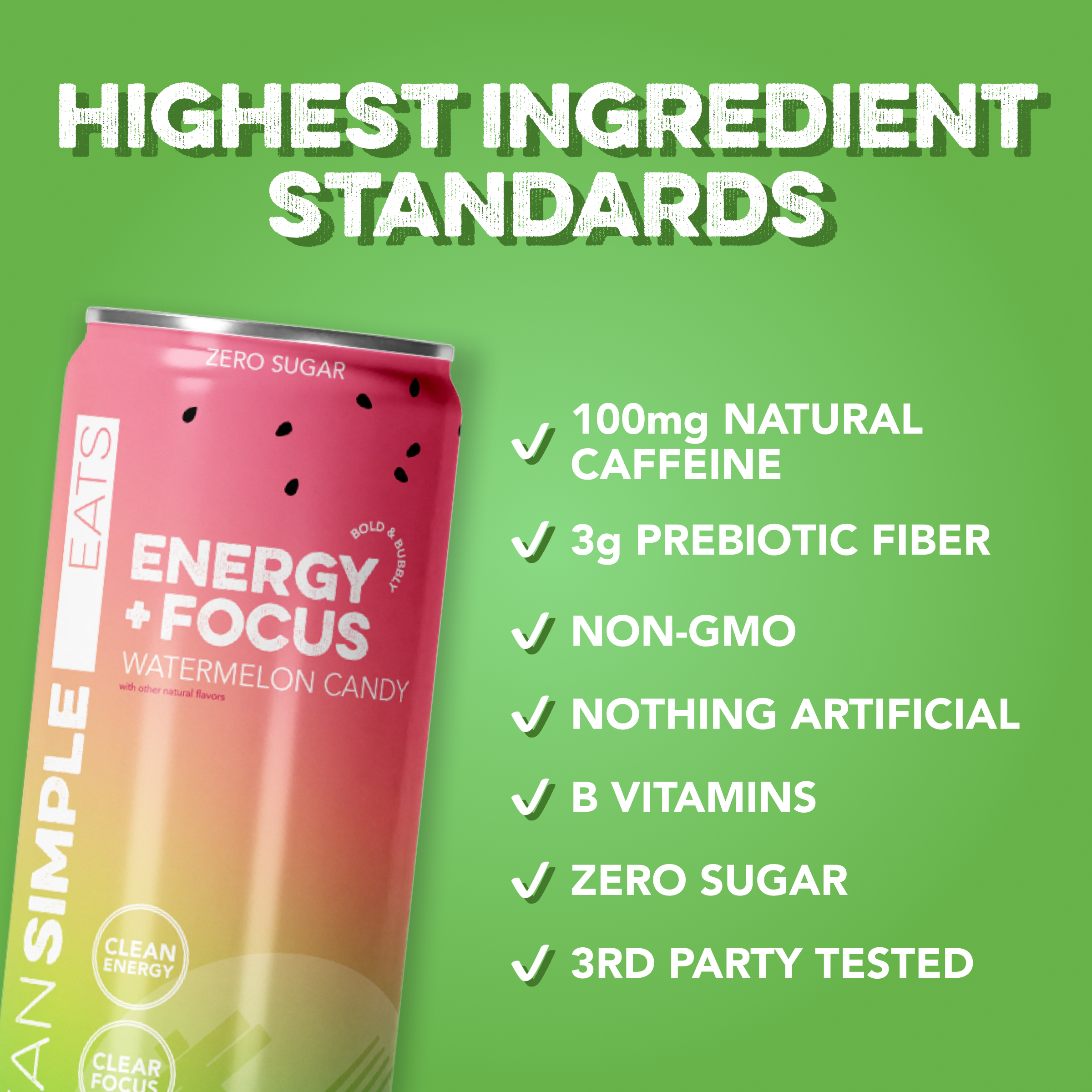 cleansimpleeats Energy + Focus: Watermelon Candy (12-pack)