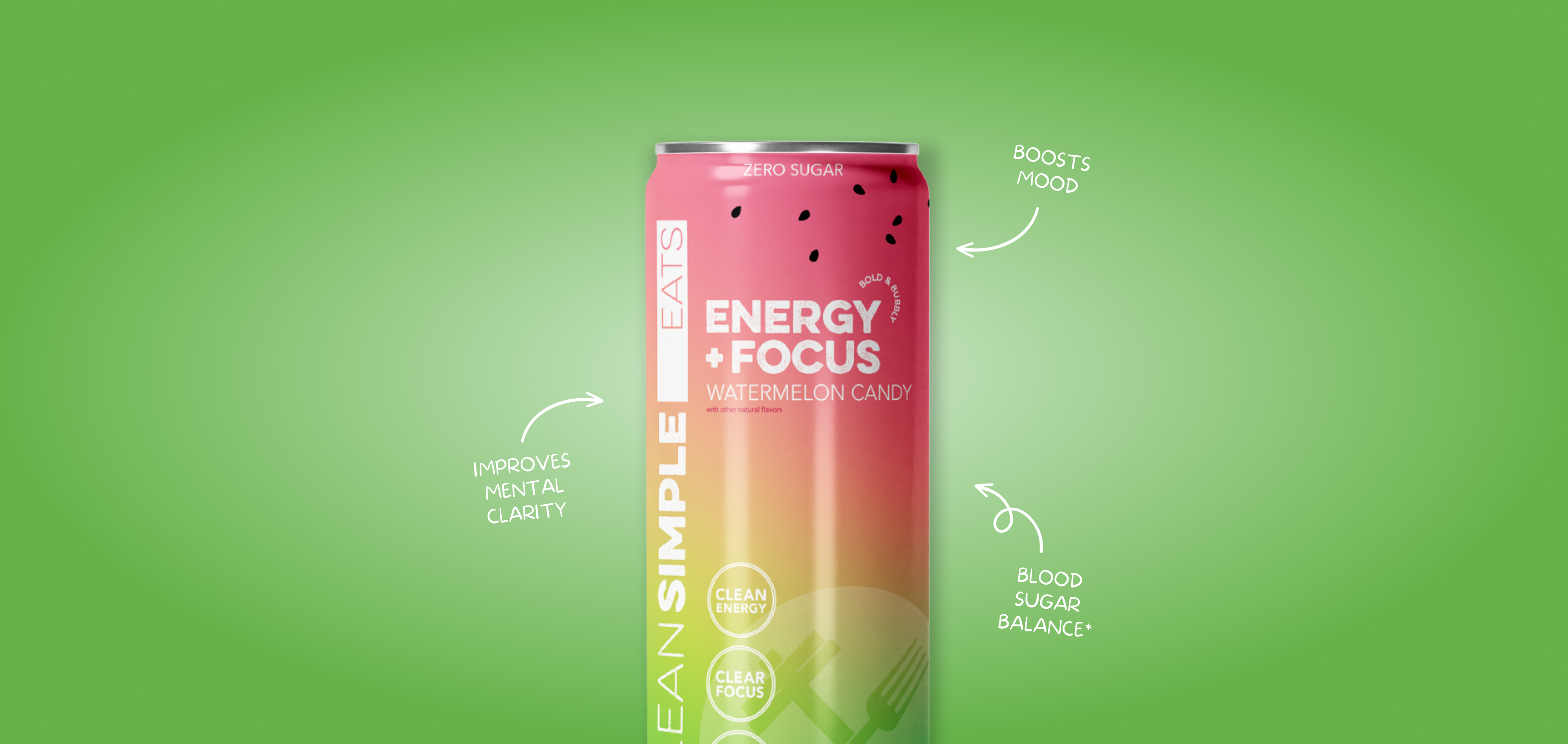 cleansimpleeats Energy + Focus: Watermelon Candy (12-pack)