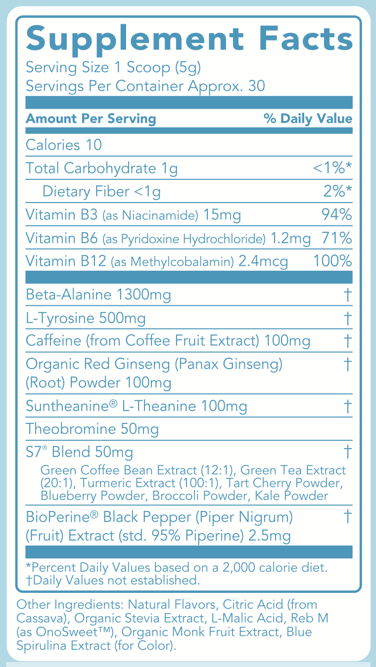 cleansimpleeats Energy + Pre-Workout: Freeze Pop (30 Servings)