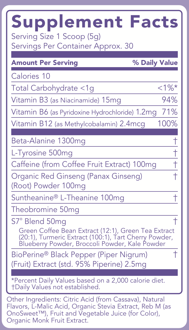 cleansimpleeats Energy + Pre-Workout: Frosty Grape (30 Servings)